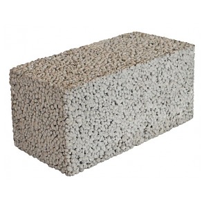 Строительный блок керамзитобетонный полнотелый стеновой | 390х190х188 | М50 | Калита